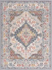 Haymond Traditional Machine-Woven Taupe Area Rug