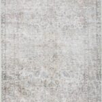 Cream Holi-2301 Washable Traditional Machine Printed Area Rug