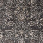 Georgiana Charcoal Traditional Machine-Woven Area Rug