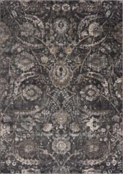Georgiana Charcoal Traditional Machine-Woven Area Rug