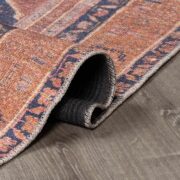 Malamote Vintage Flat Pile Washable Traditional Machine-Woven Area Rug - Image 2