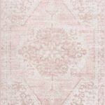 Snead Pink Floral Traditional Machine-Woven Area Rug