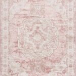 Kandos Blush & Light Pink Traditional Machine-Woven Area Rug
