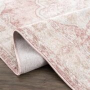 Kandos Blush & Light Pink Traditional Machine-Woven Area Rug - Image 3