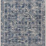 Michie Blue Traditional Machine-Woven Area Rug