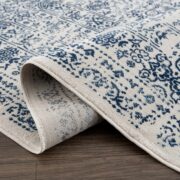 Michie Blue Traditional Machine-Woven Area Rug - Image 3